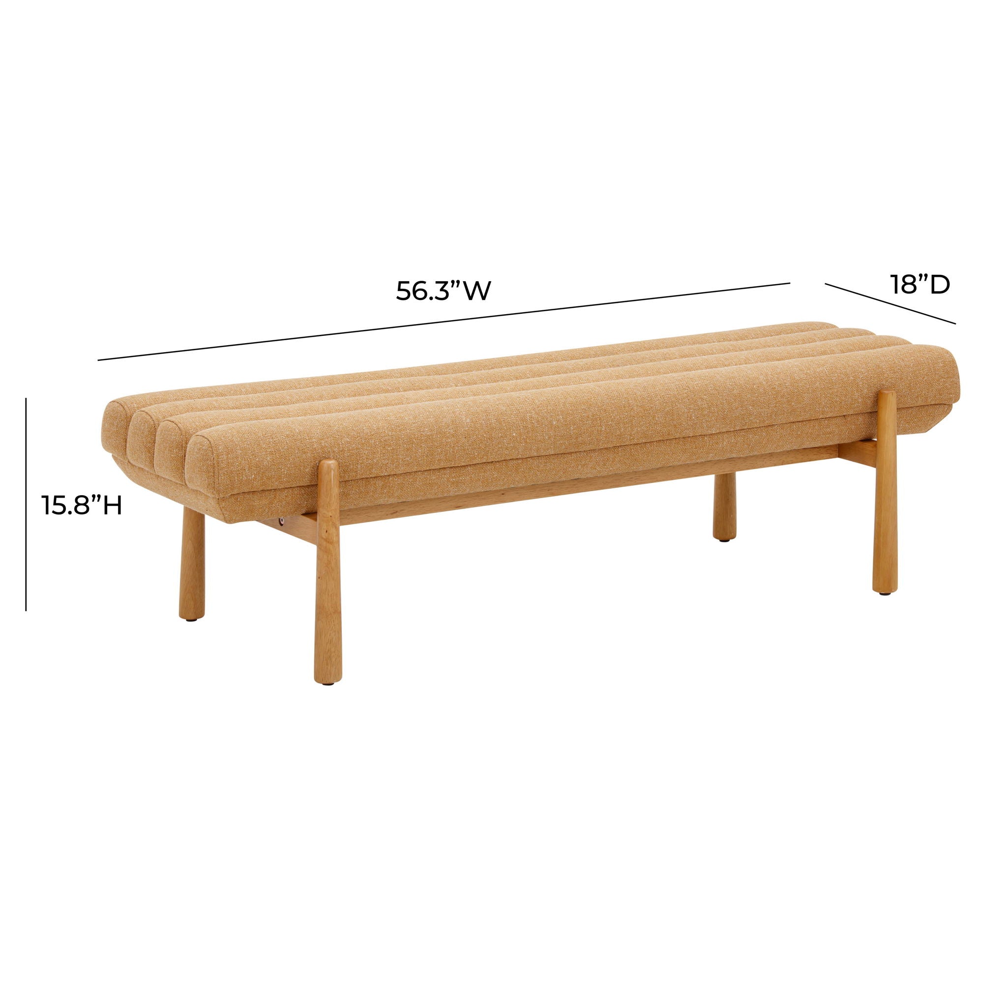 Julianna - Heavy Linen Bench - Sunflower Yellow