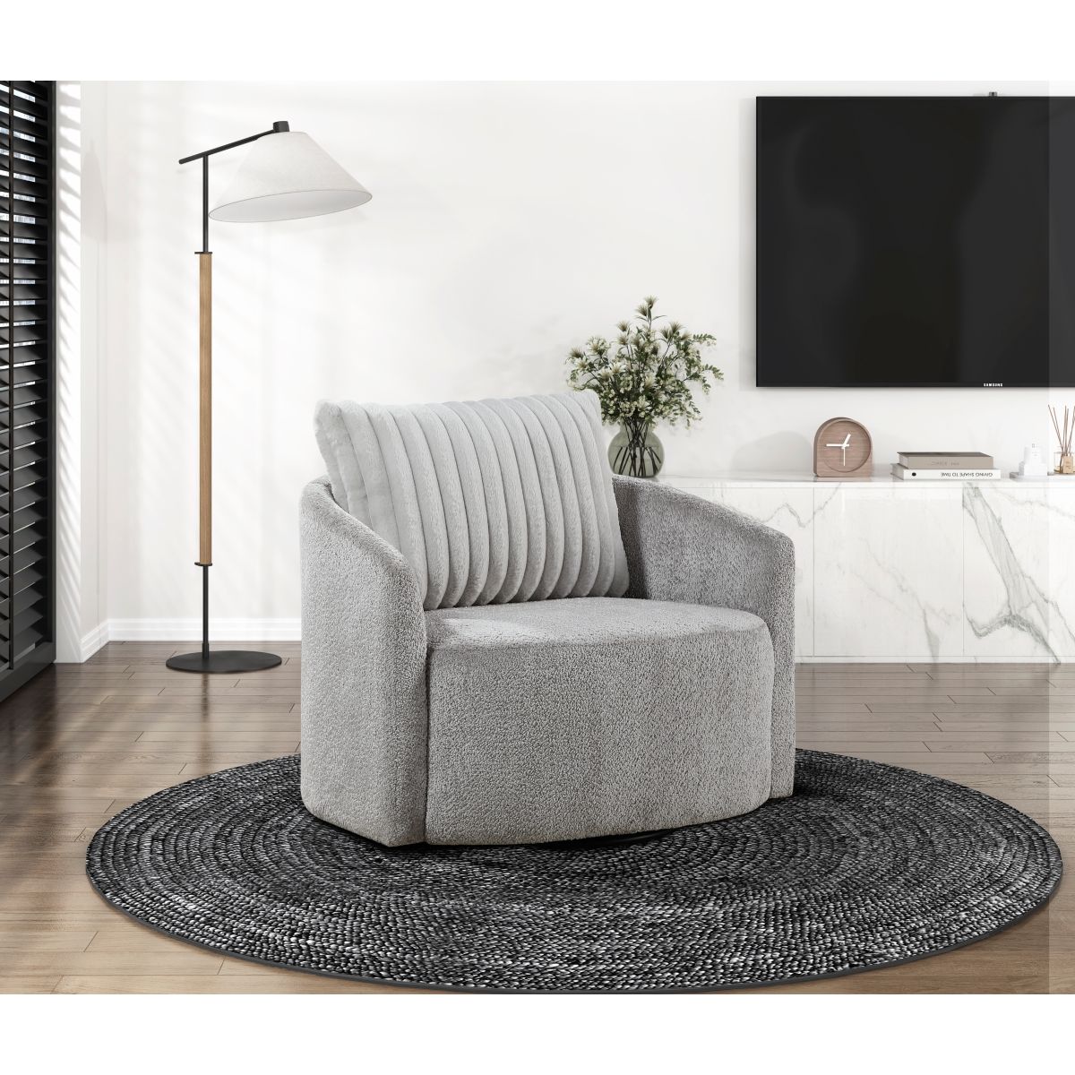 Francine - Swivel Chair - Gray