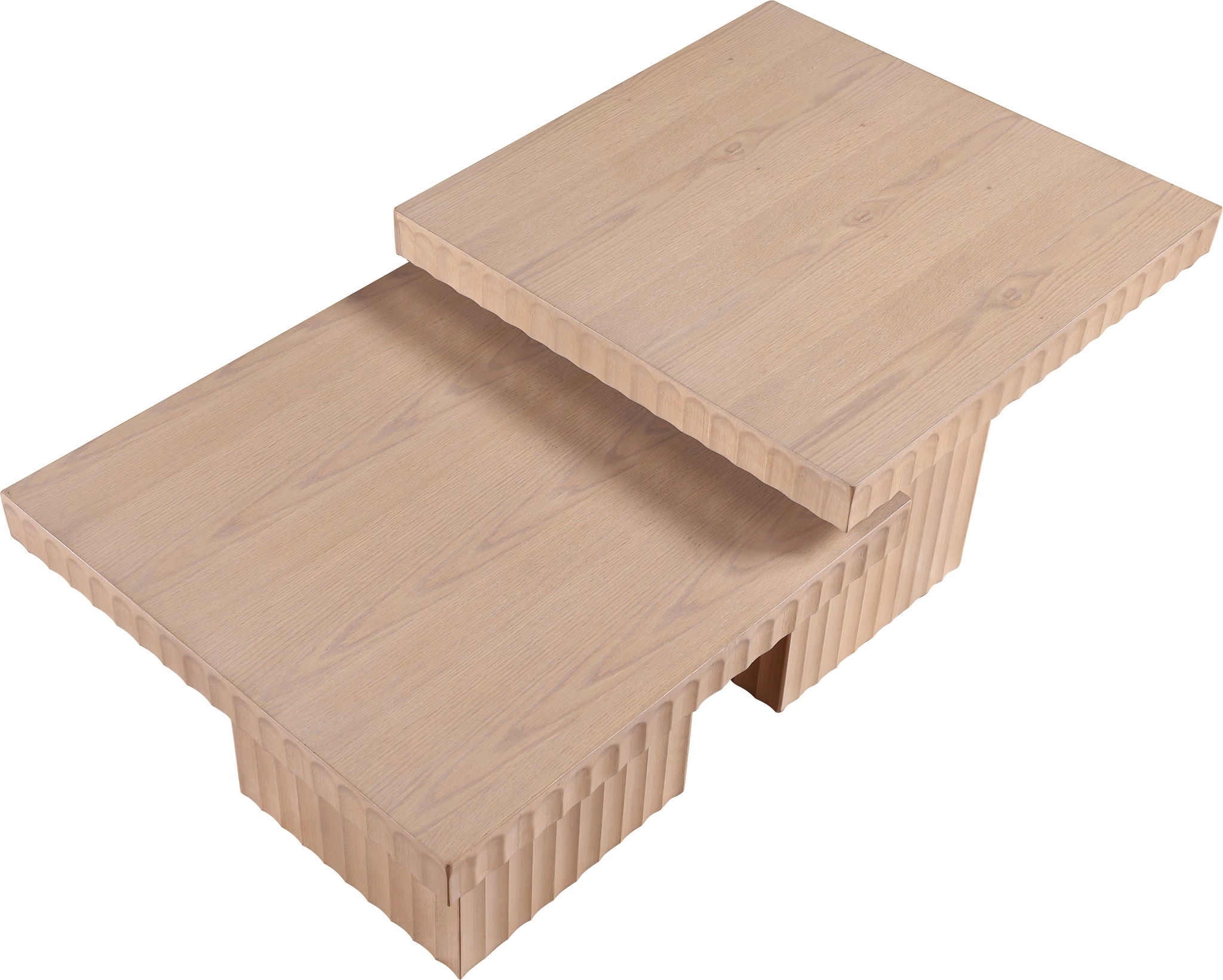 Spencer - 18" Oak Veneer 2 Piece Coffee Table