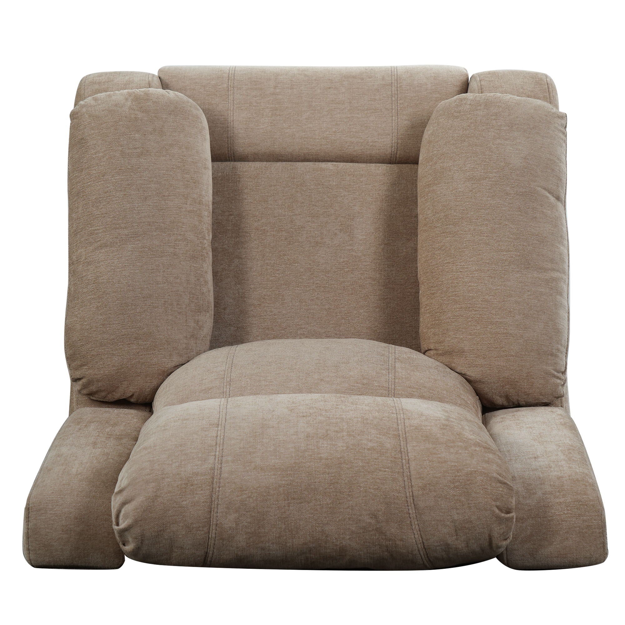 Upholstered Manual Recliner Chair With 3 Adjustable Backrest Positions