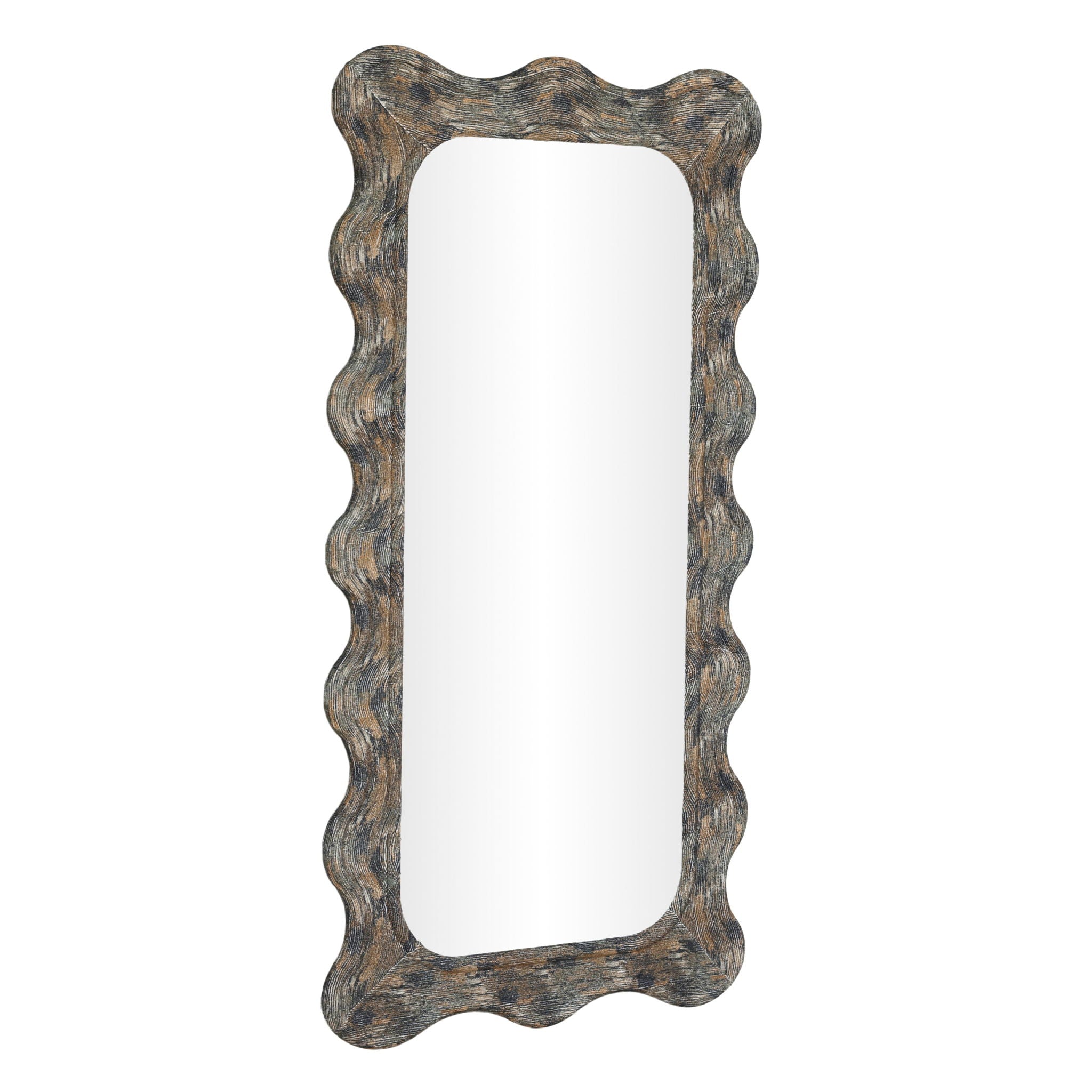 Charlene - 39" x 75" Squiggle Wall Mirror - Watercolor Print