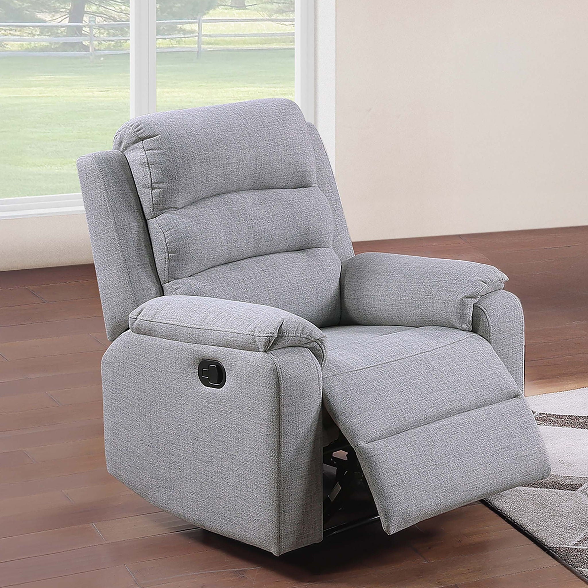 Modern Living Room Set With Manual Recliner