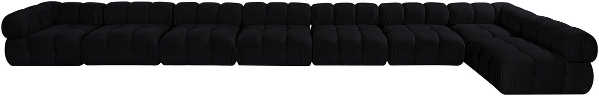 Orin - Velvet Performance Fabric Upholstered 8 Piece L-Shaped Sectional