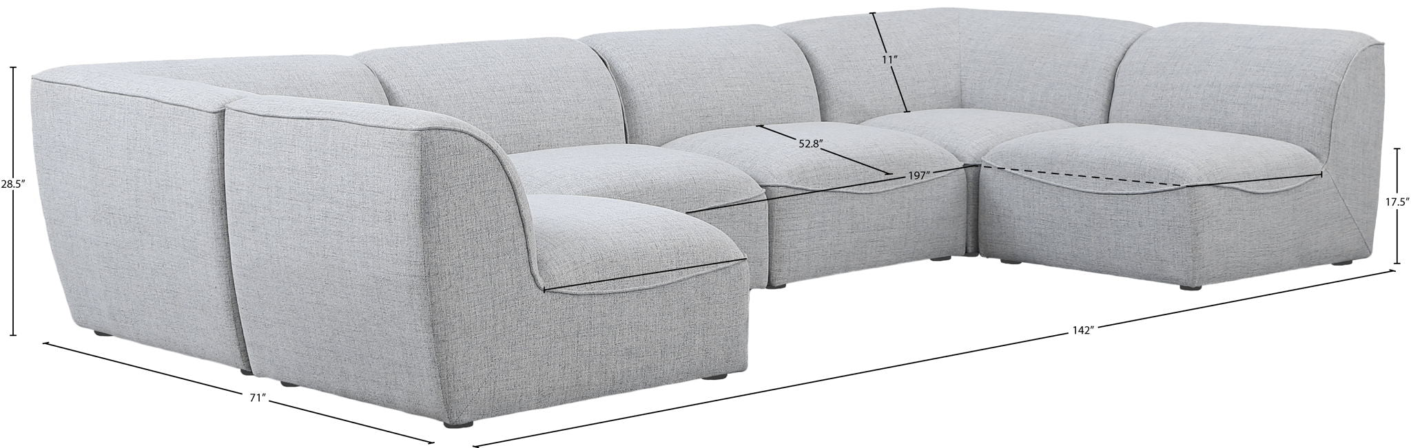 Miramar - 6 Piece Modular Sectional