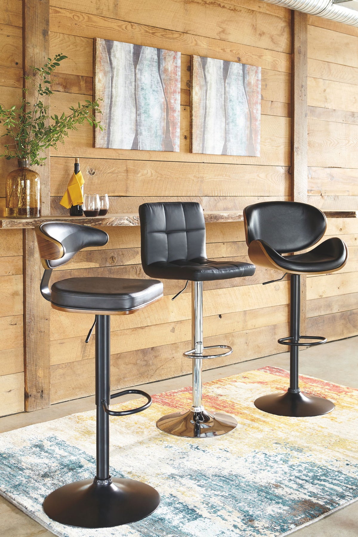 Bellatier - Tall UPH Swivel Barstool - Brown