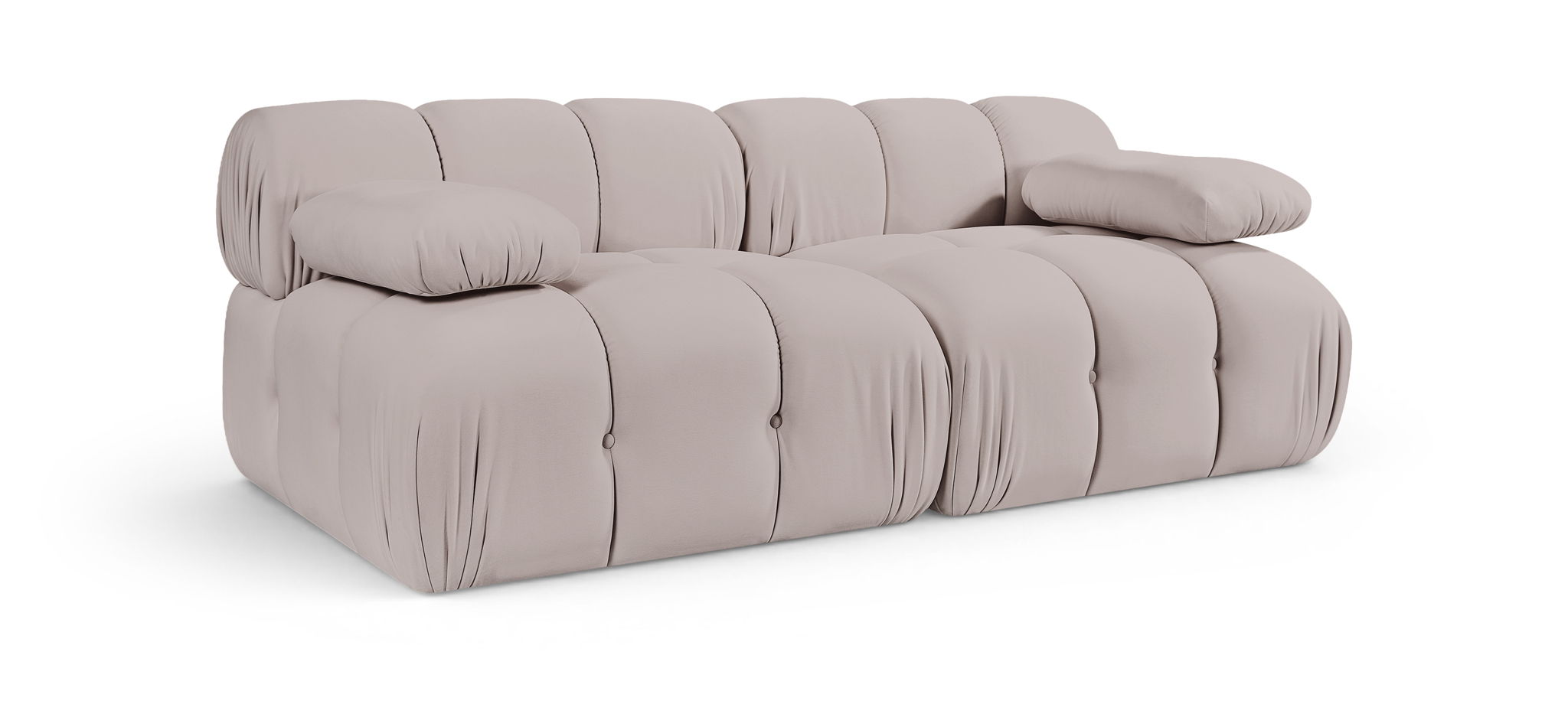 Orin - Velvet Performance Fabric Upholstered 2 Piece Modular Sofa