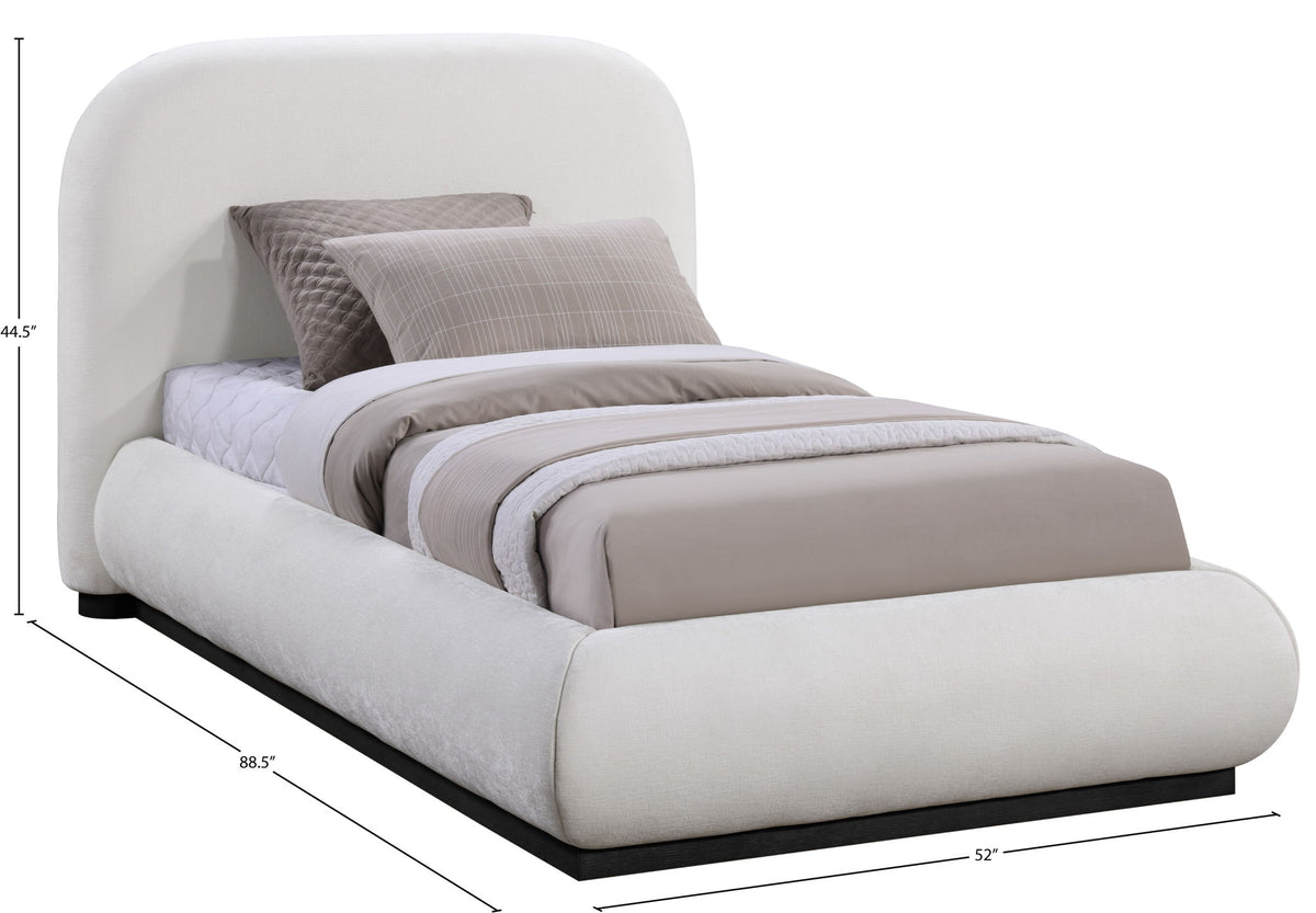 Vaughn - Chenille Bed With Black Base