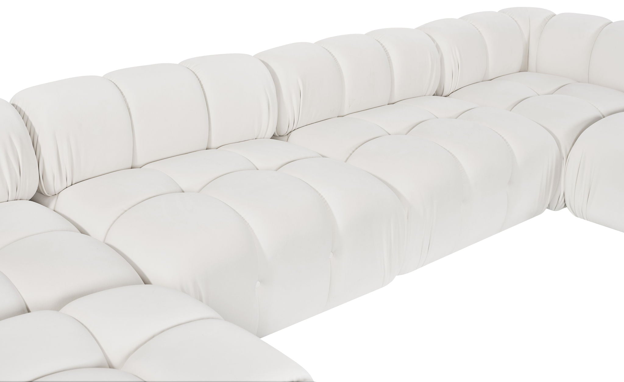 Orin - U-Shaped Velvet 6 Piece Modular Sectional