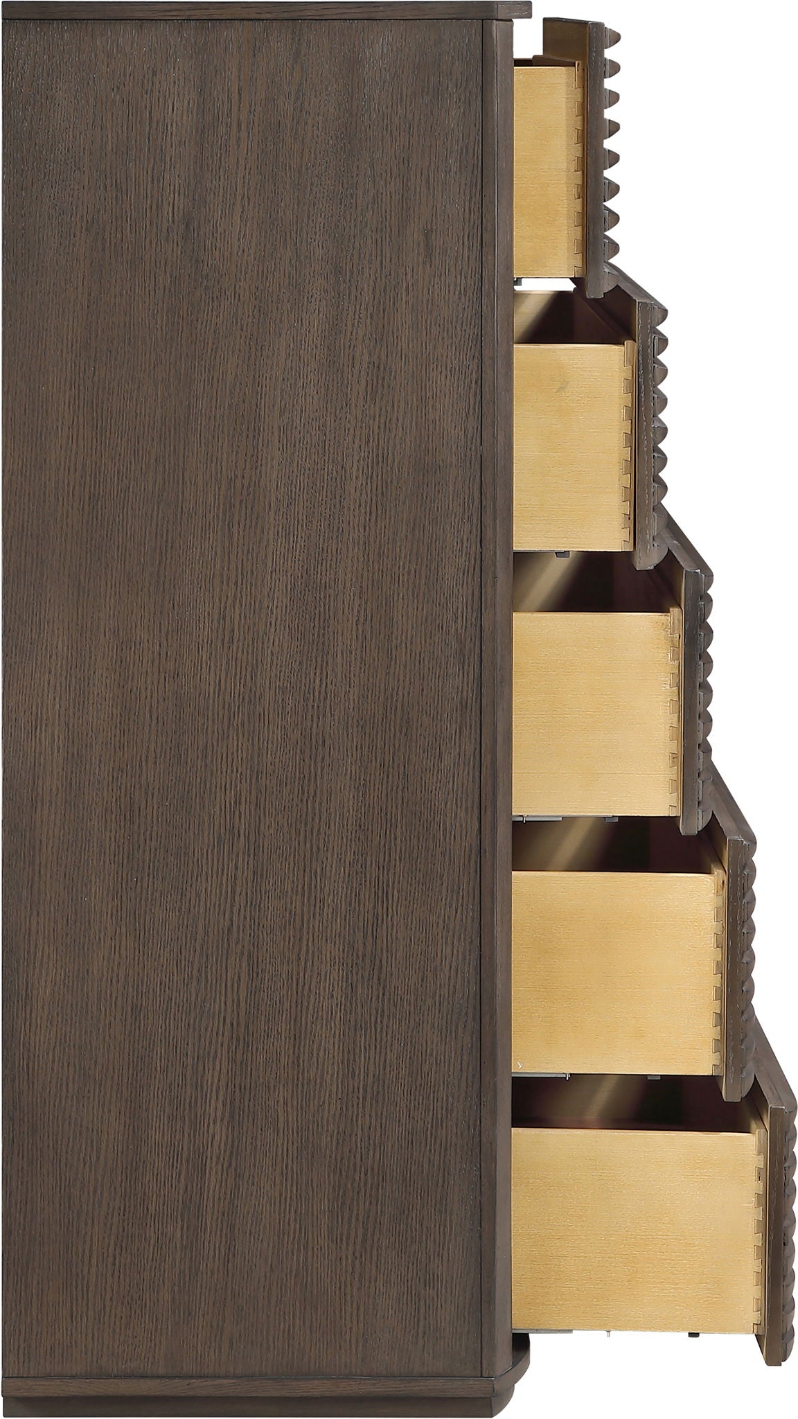 Morino - Oak Veneer And Solid Wood Chest - Brown
