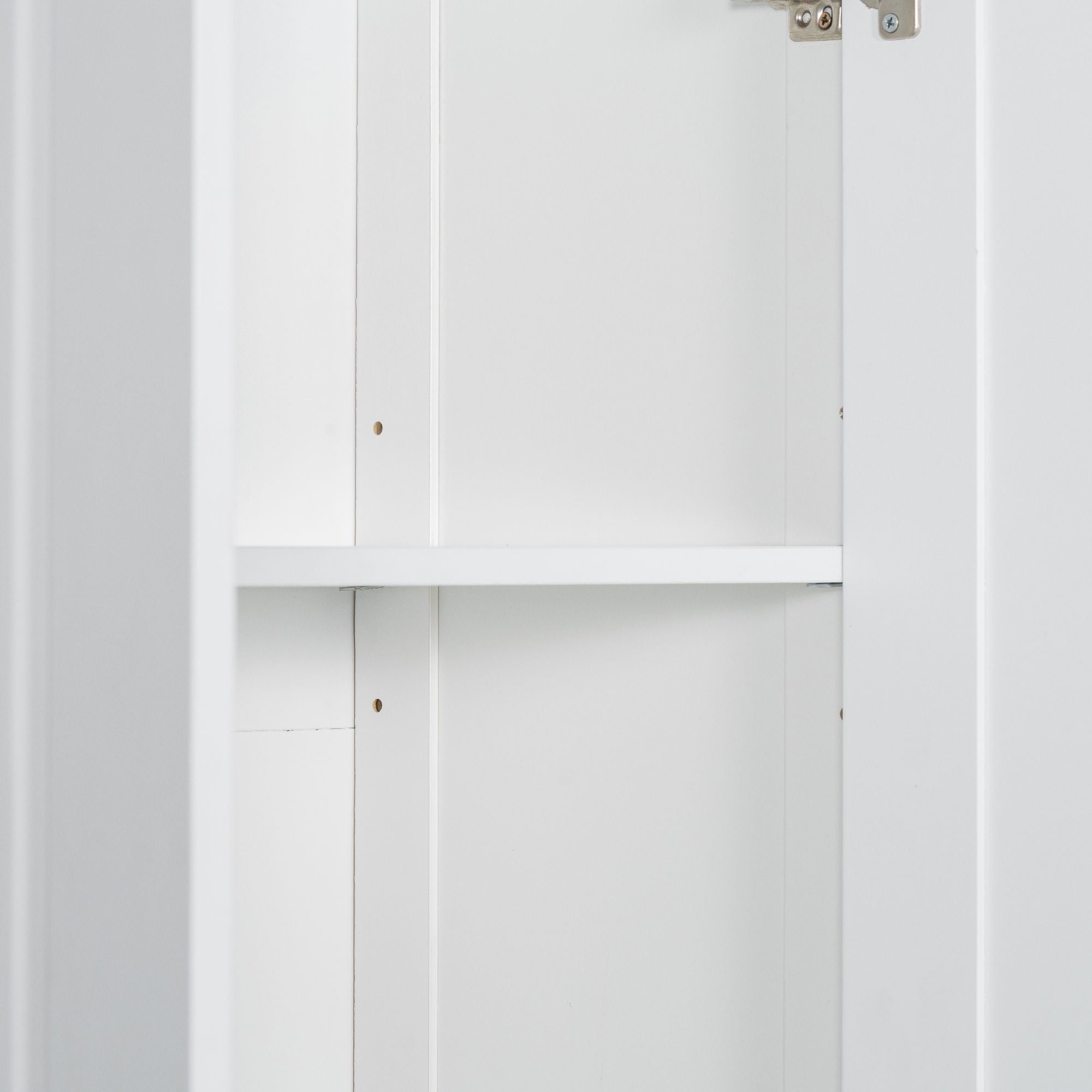 Storage Cabinet With Adjustable Shelves, 2 Doors, Rectangle Design For Bathroom