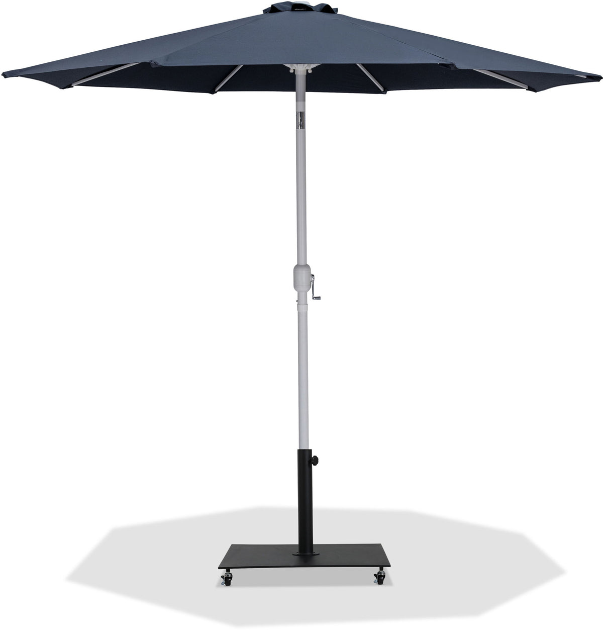 Fiji - Aluminum Patio Umbrella With Square Black And White Base