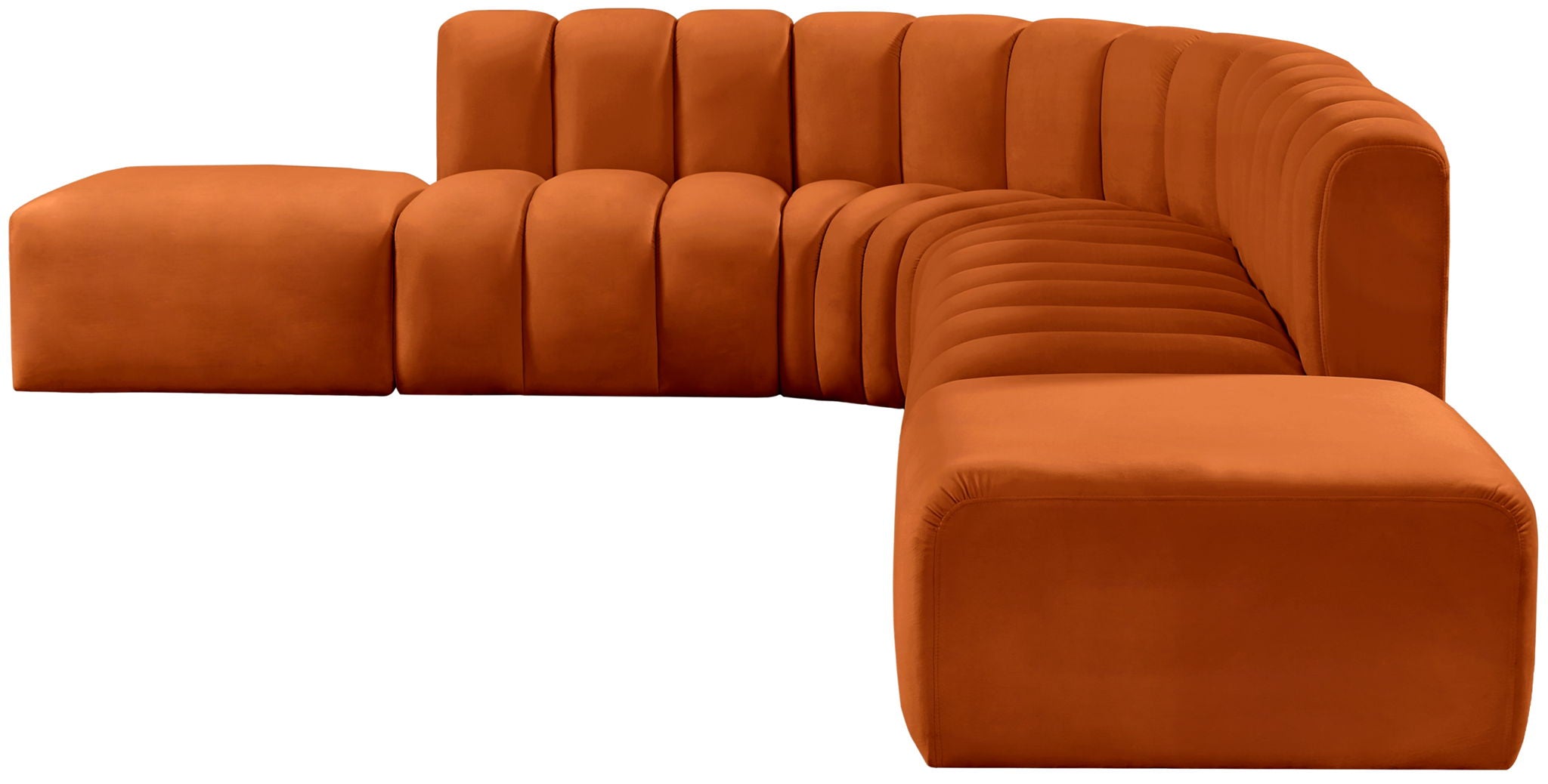 Arc - Velvet 7 Piece Corner Modular Sofa