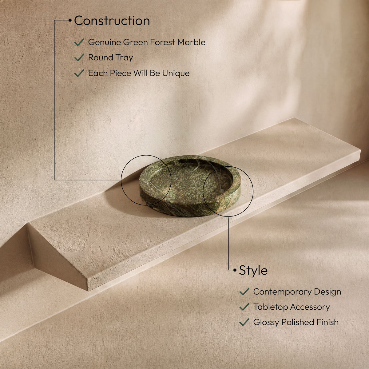 Dimitri - Genuine Marble Tray