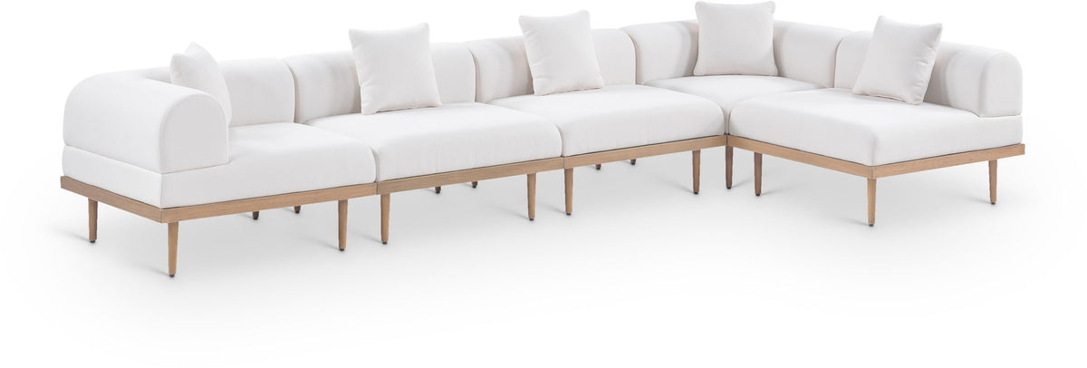 Laguna - 5 Piece 106.5" Upholstered Outdoor Patio Modular Sectional