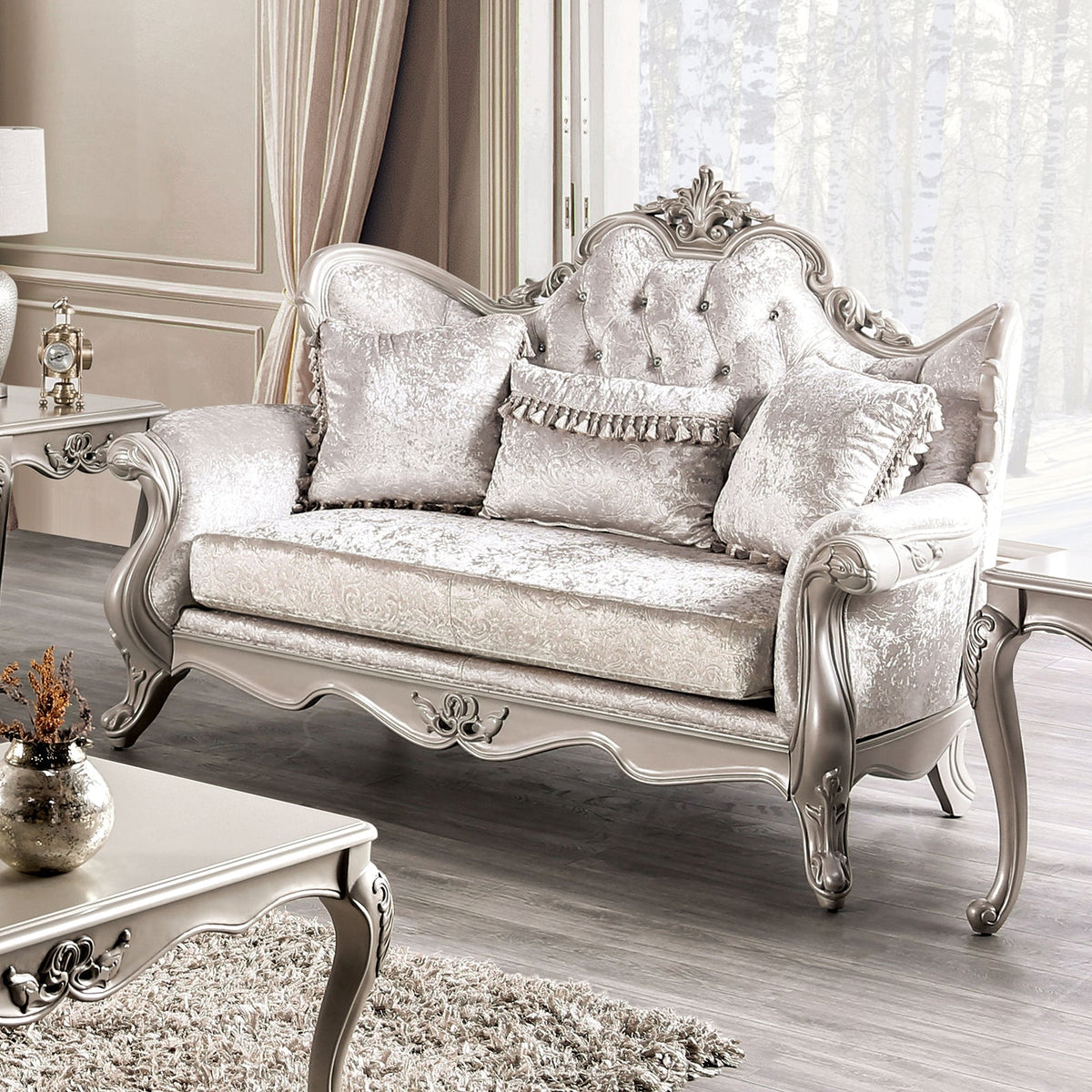 Acapulco Off-White Traditional Living Room Set