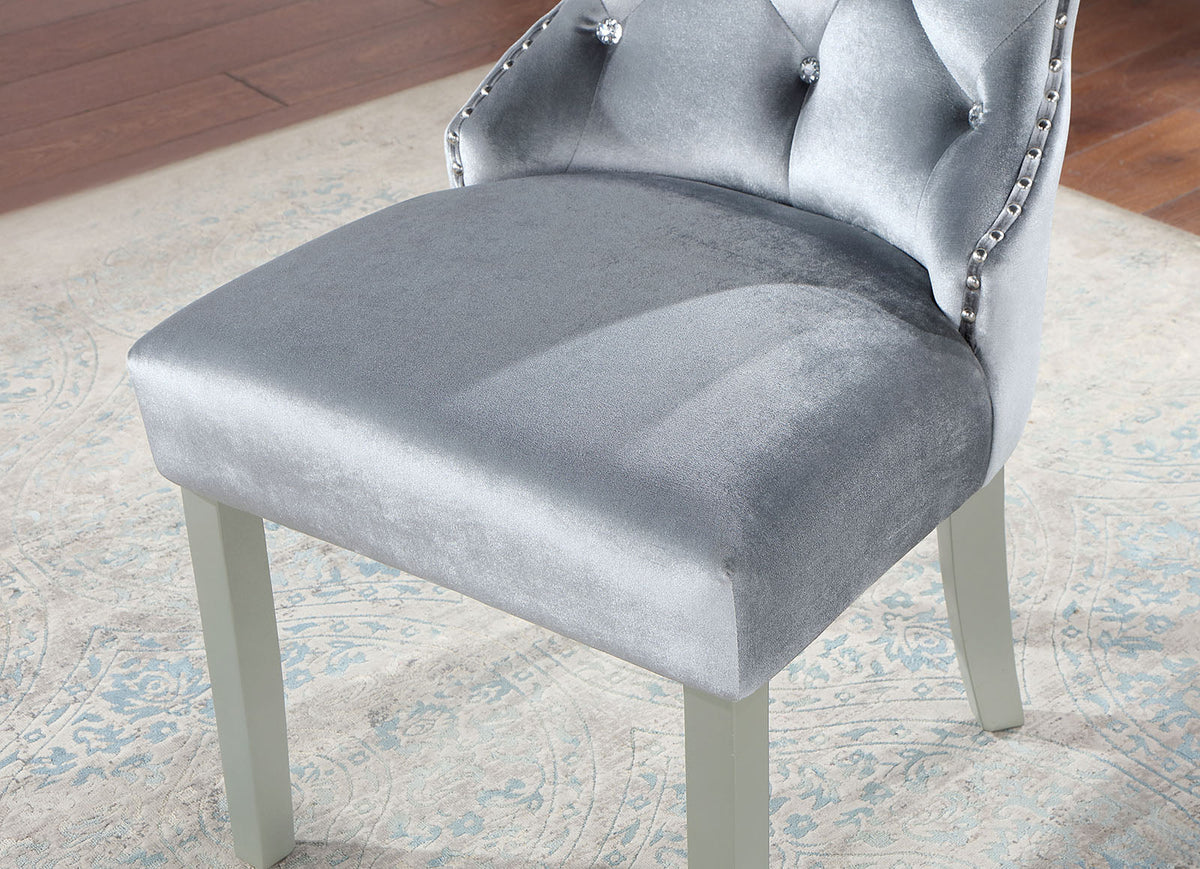 Adalia Silver/Dark Gray Chair