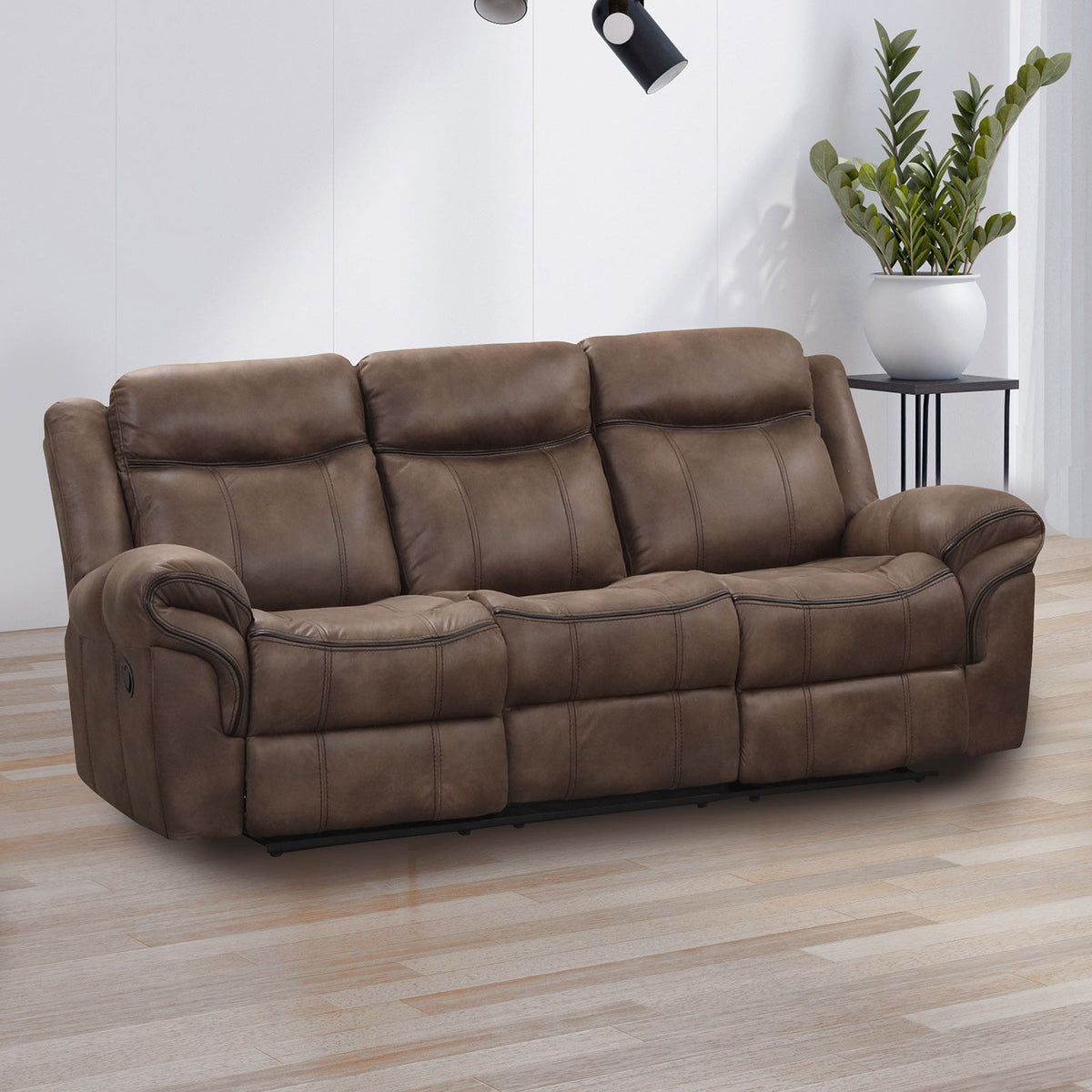 Agata Brown Transitional Reclining Living Room Set