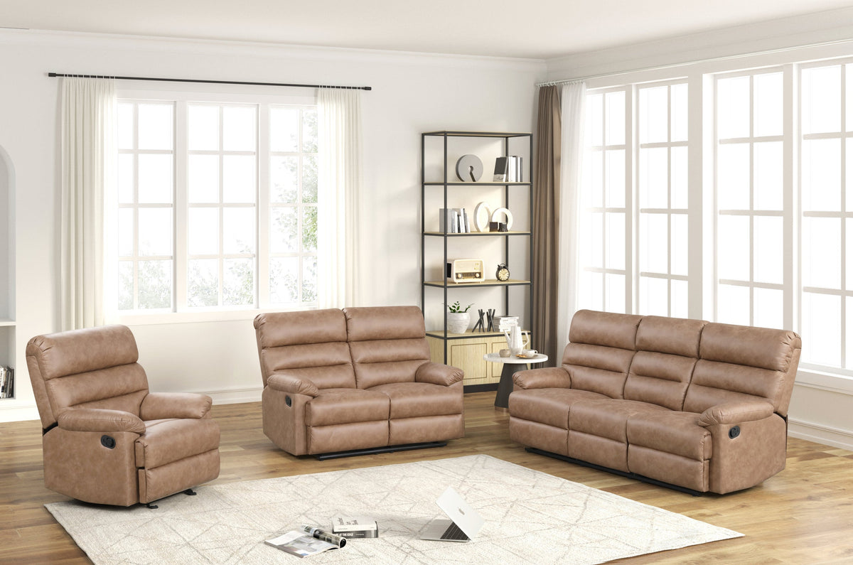 Albert Saddle 3-Piece Reclining Living Room Set