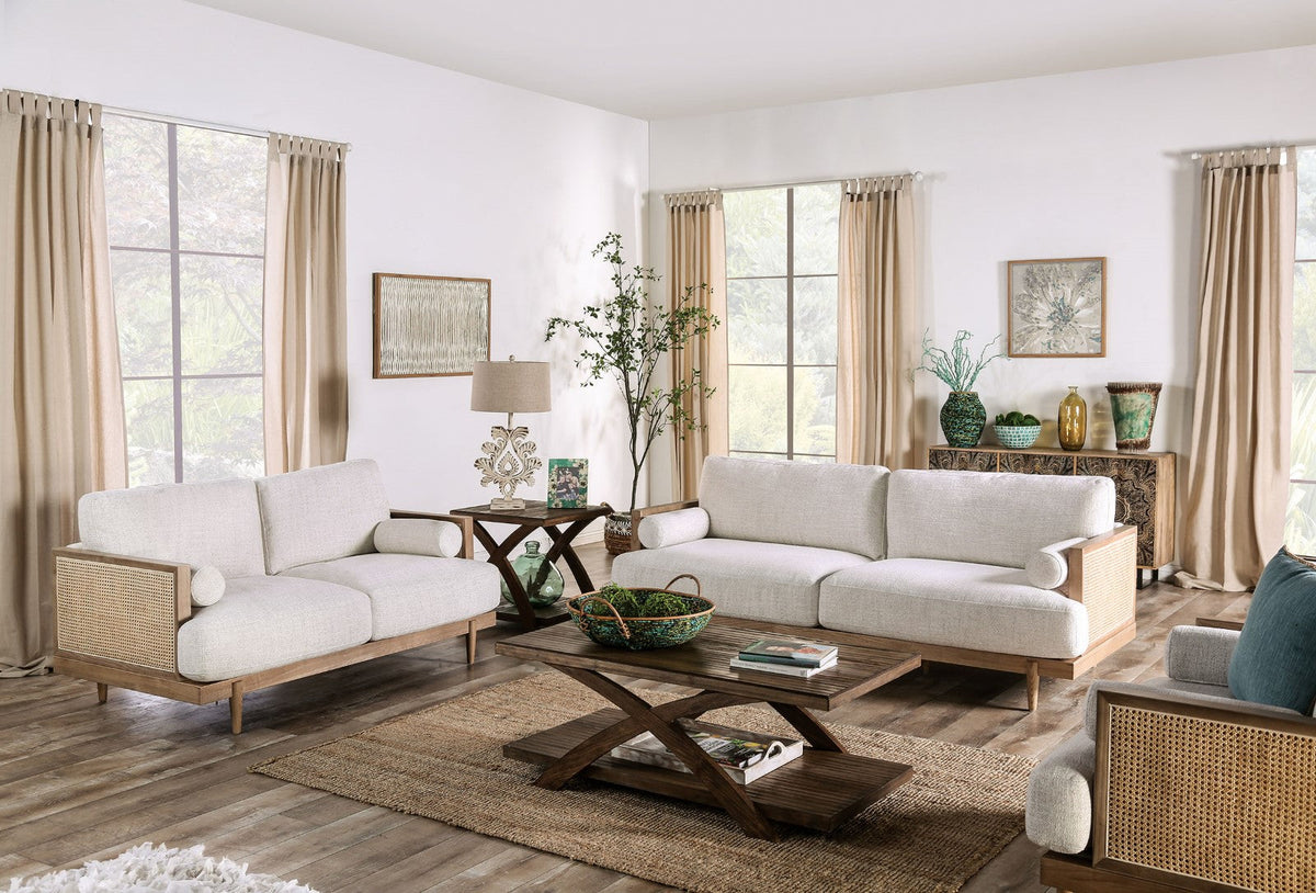Alesund Light Oak/Beige Loveseat