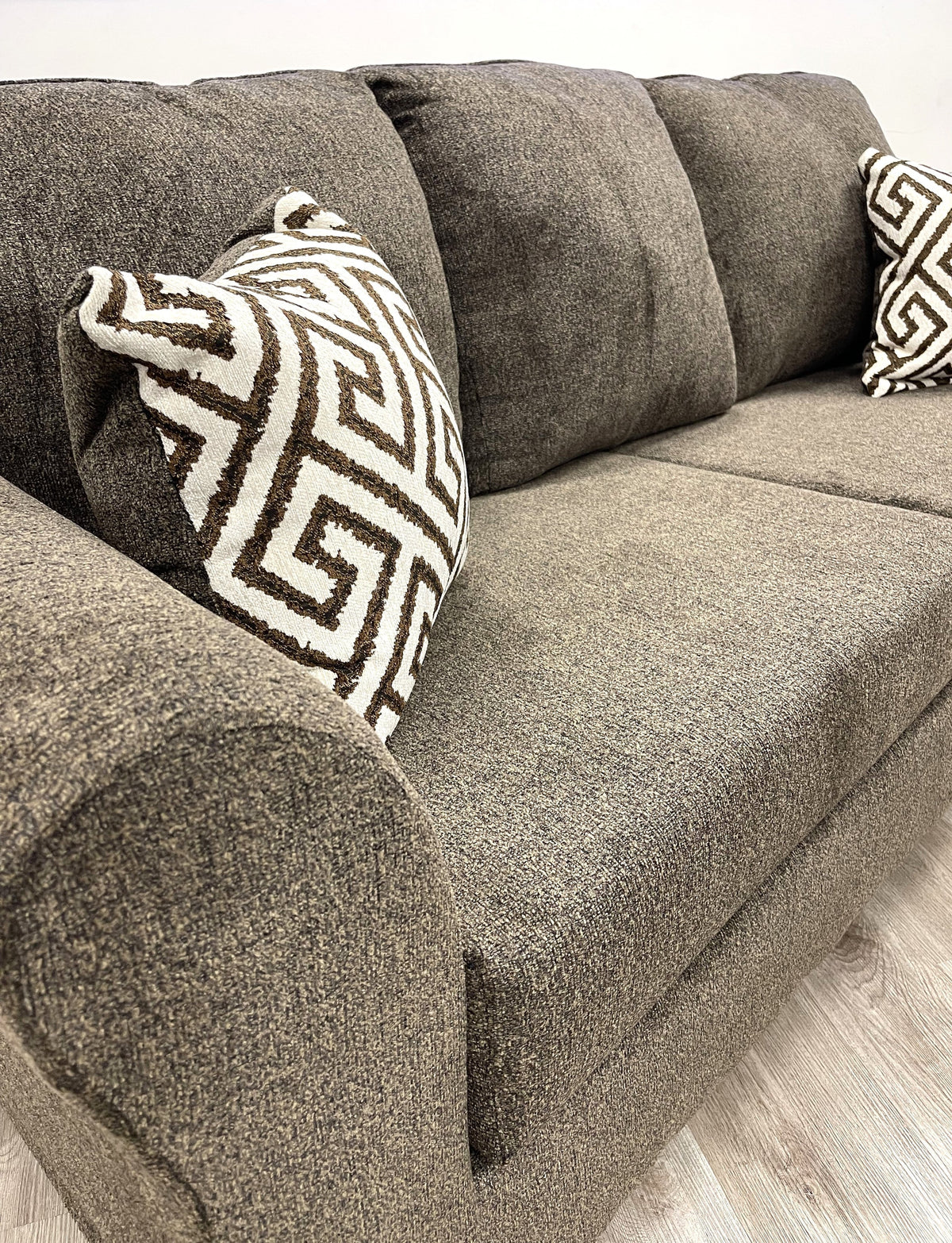 Alexandria Brown Sofa and Loveseat Set