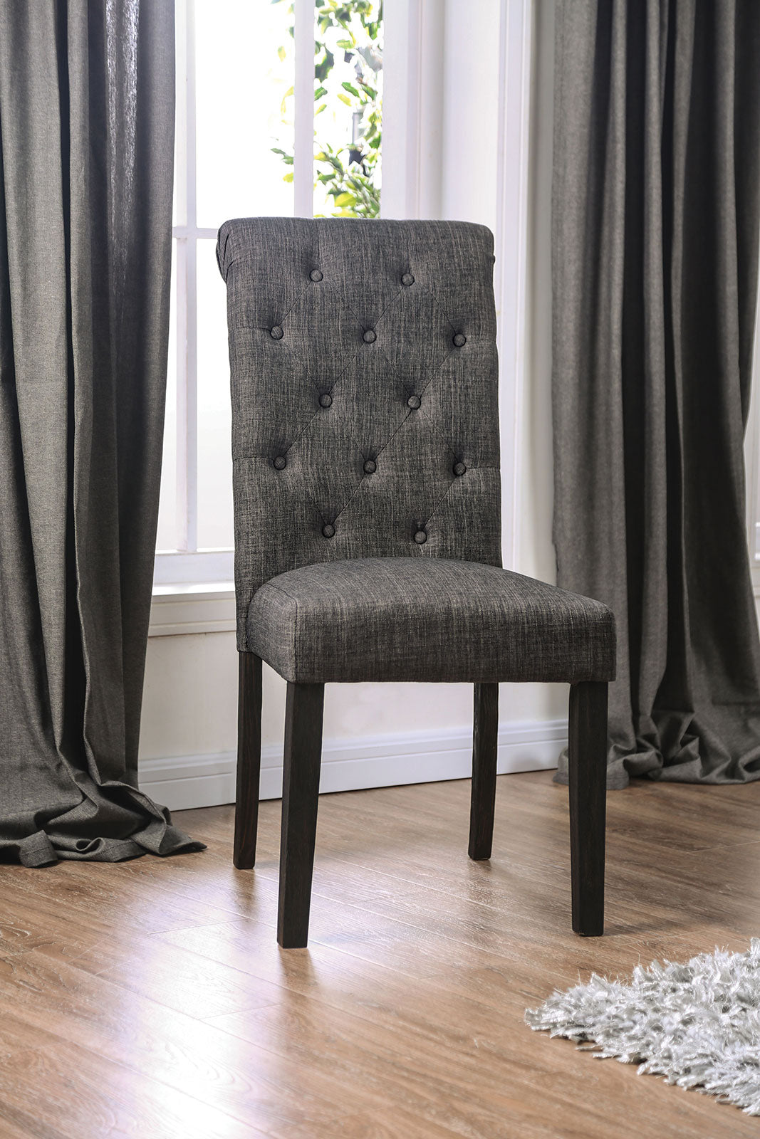Alfred Antique Black/Gray Side Chair