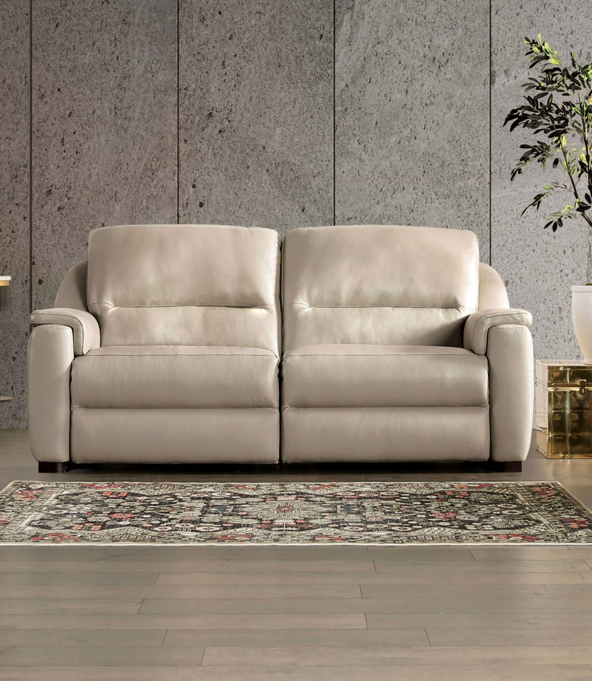 Altamura Taupe Power Loveseat
