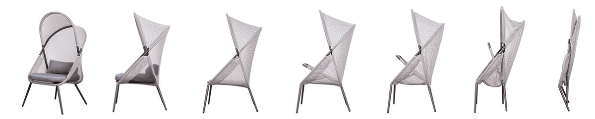 Alverta Light Gray Foldable Chair