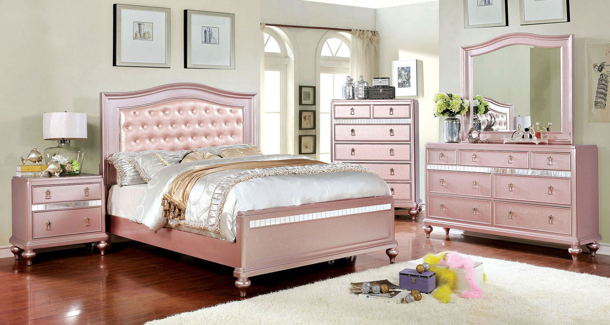 Ariston Rose Gold Queen Bed