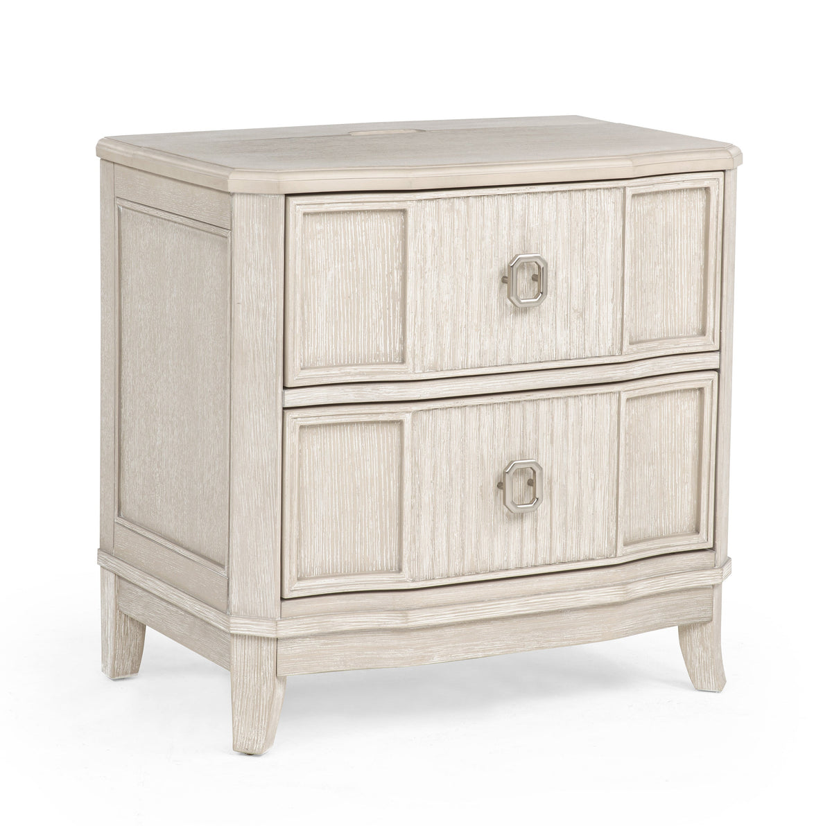 Napoli Natural Nightstand with USB