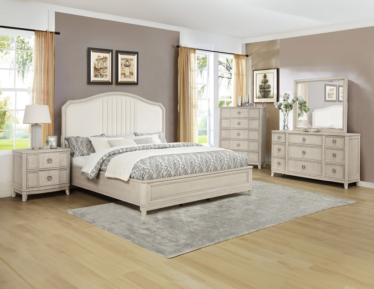 Napoli Natural Nightstand with USB