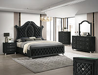 Cameo Panel  - Black Premium Bedroom Set
