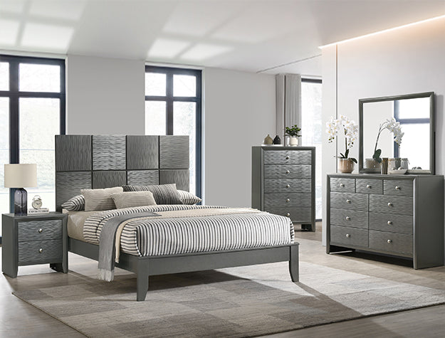 Denker Bedroom Set Gun Metal