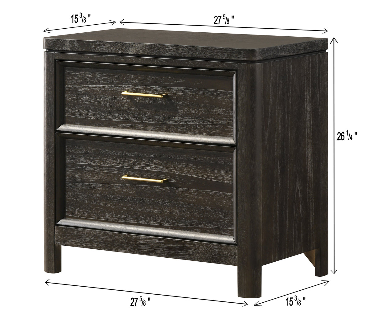 Ethel Dark Brown Nightstand