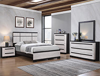 Remington  Black/White Premium Bedroom Set