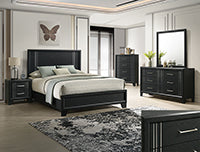 Millie Upholstered Bed Group Brown Premium Bedroom Set