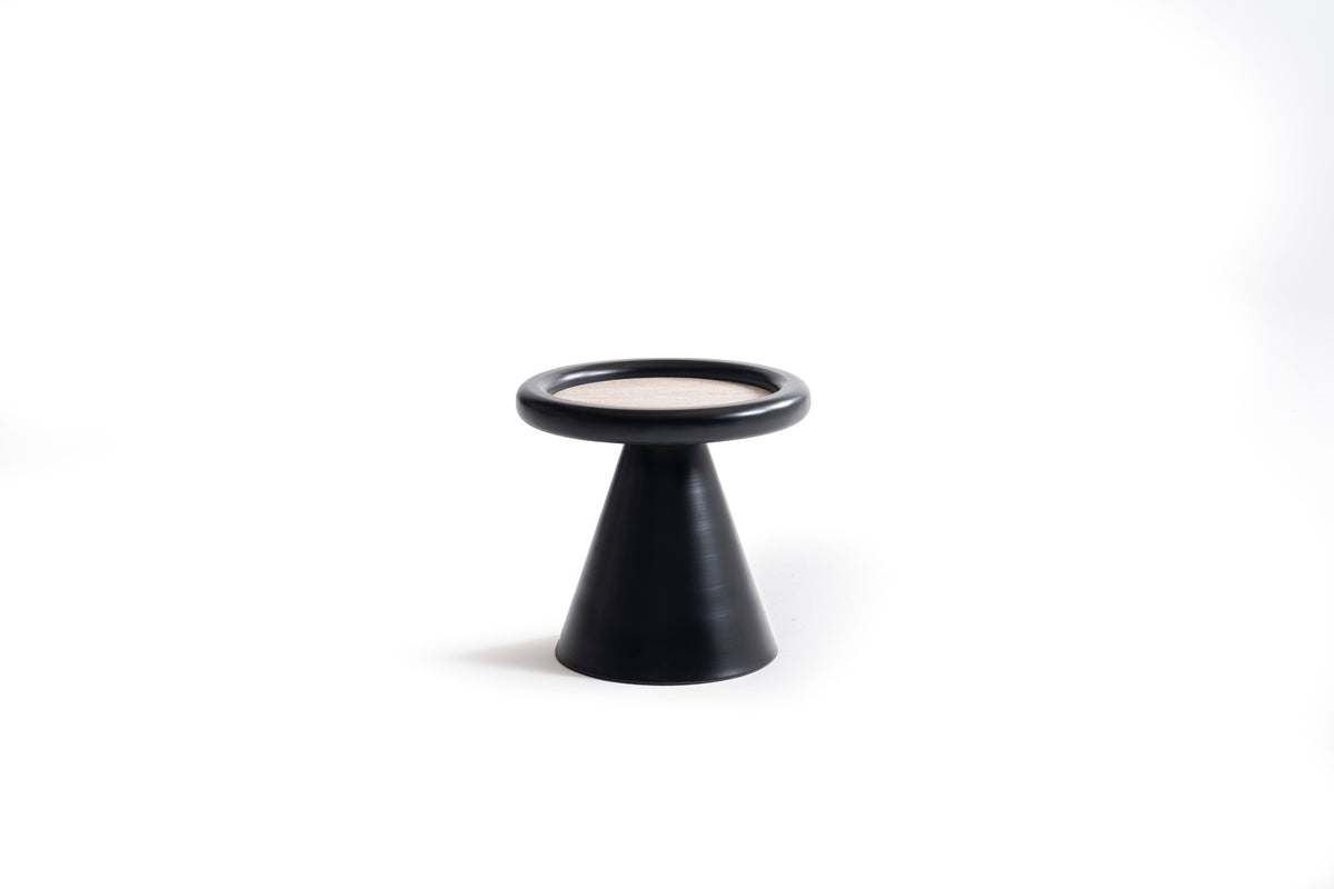 Bari Black Travertine 3-Piece Coffee Table Set