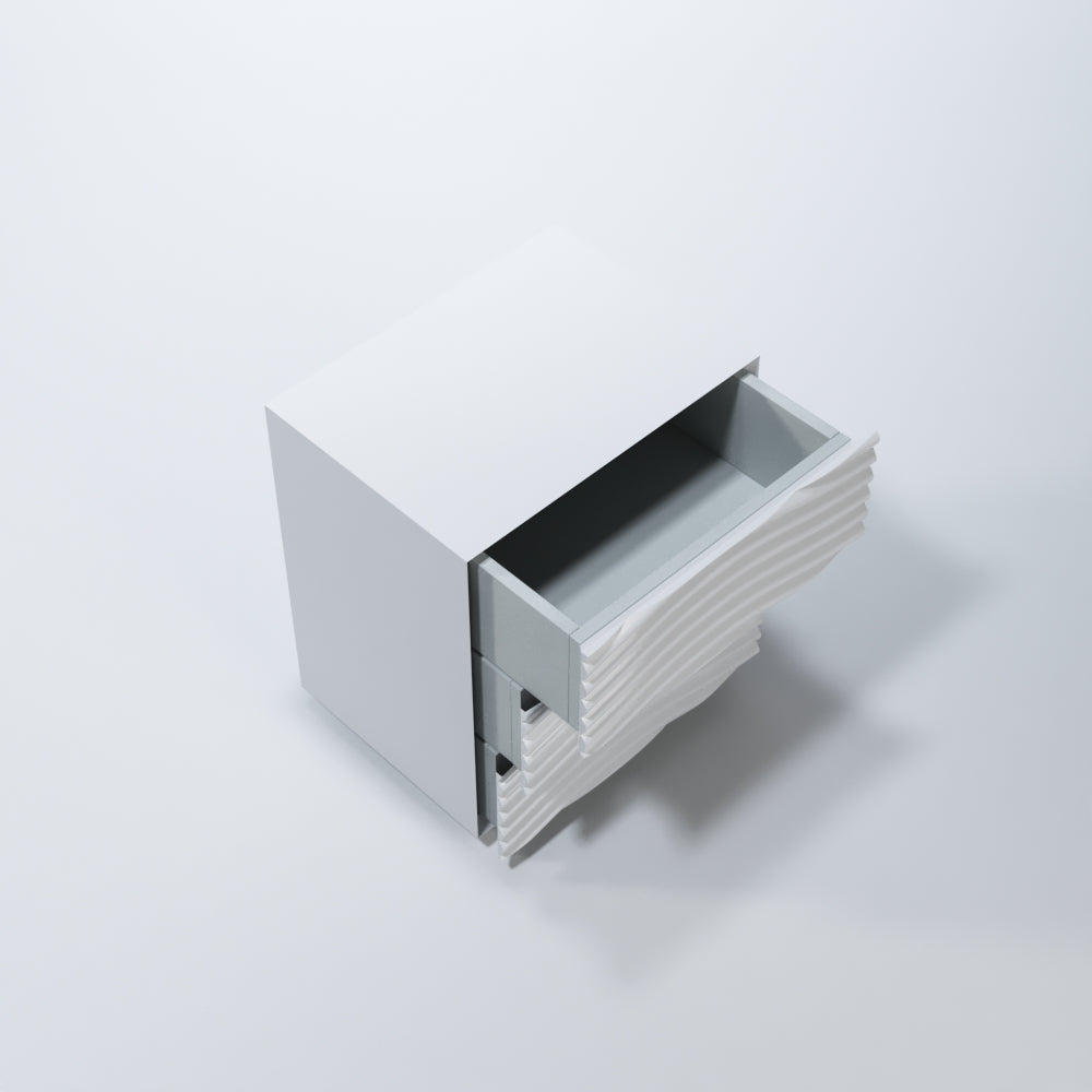 Wave White Single Dresser