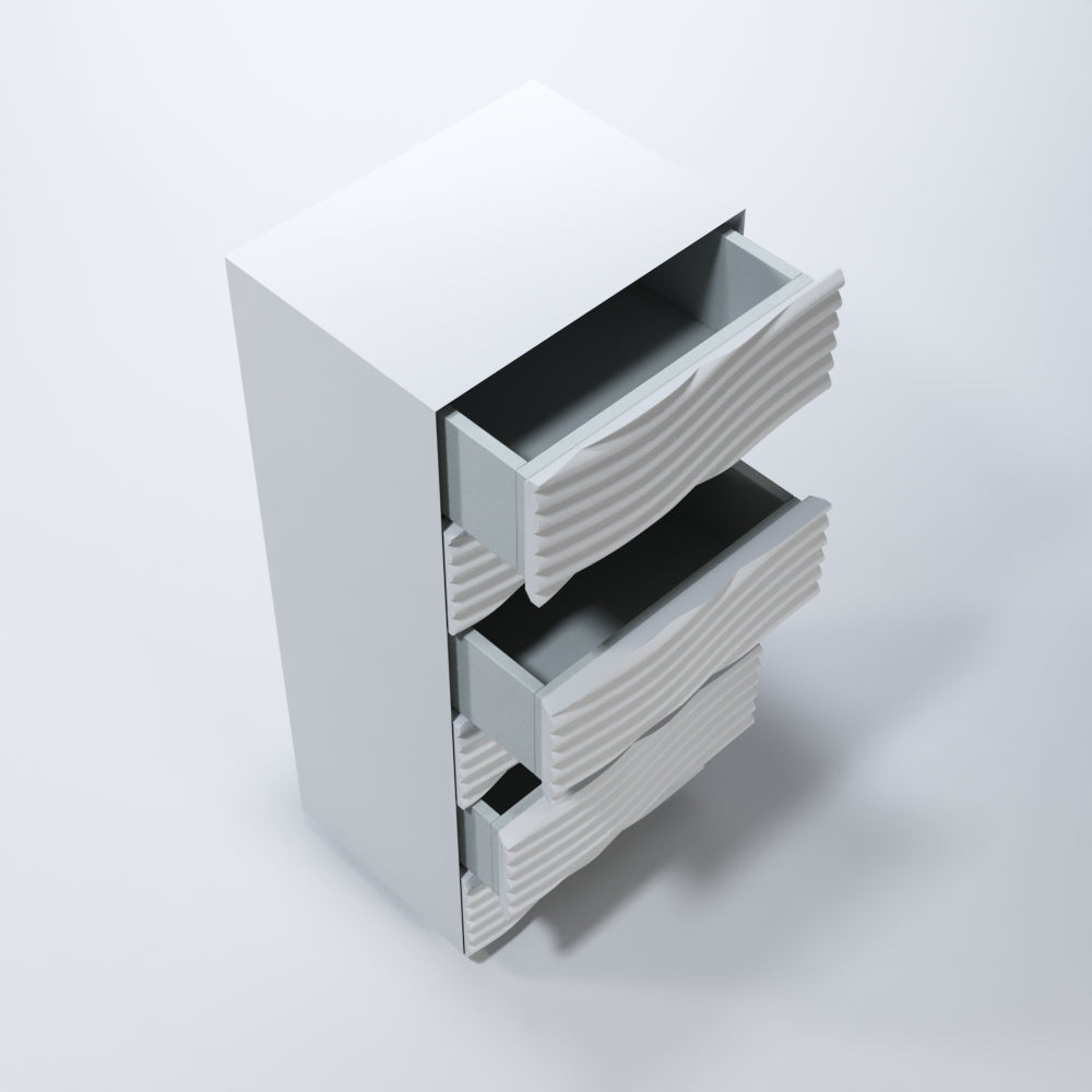Wave White Single Dresser