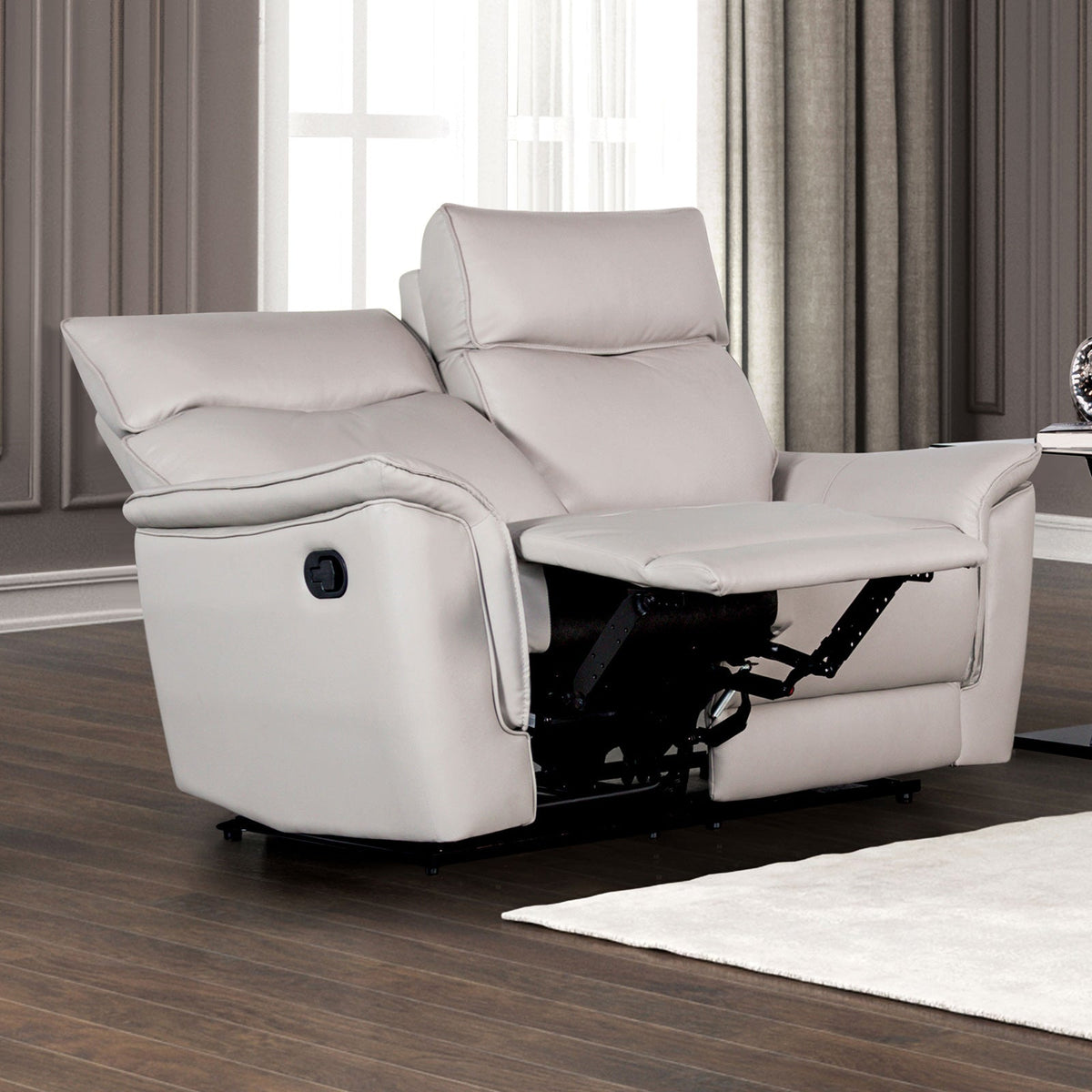 Bienne Taupe Transitional Reclining Living Room Set