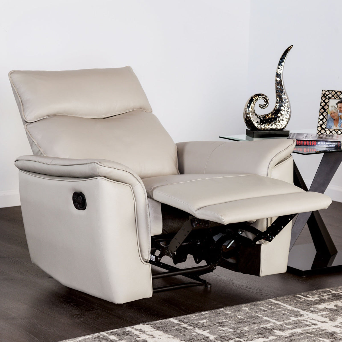 Bienne Taupe Transitional Reclining Living Room Set