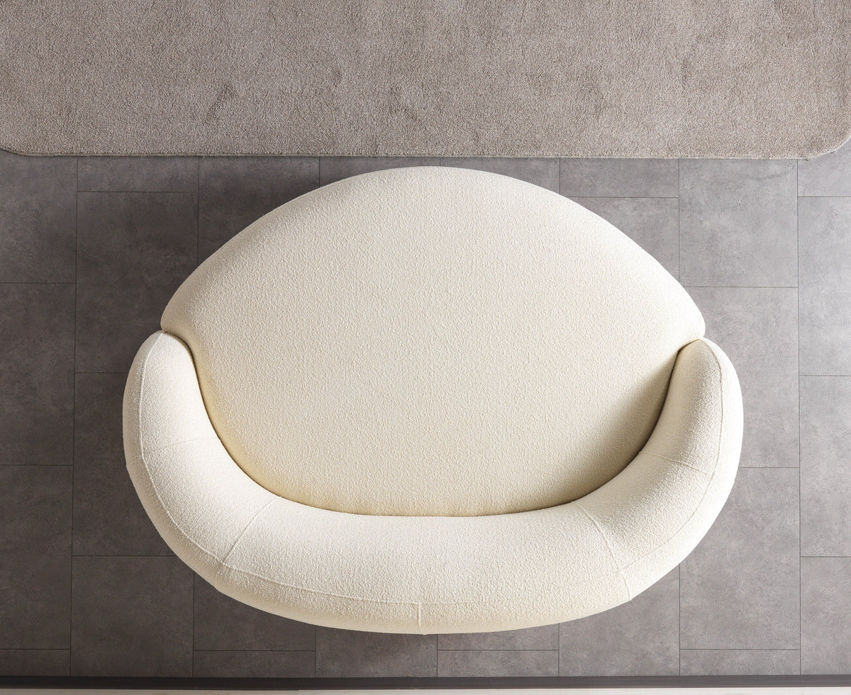 Bonita Ivory Boucle Round Sofa