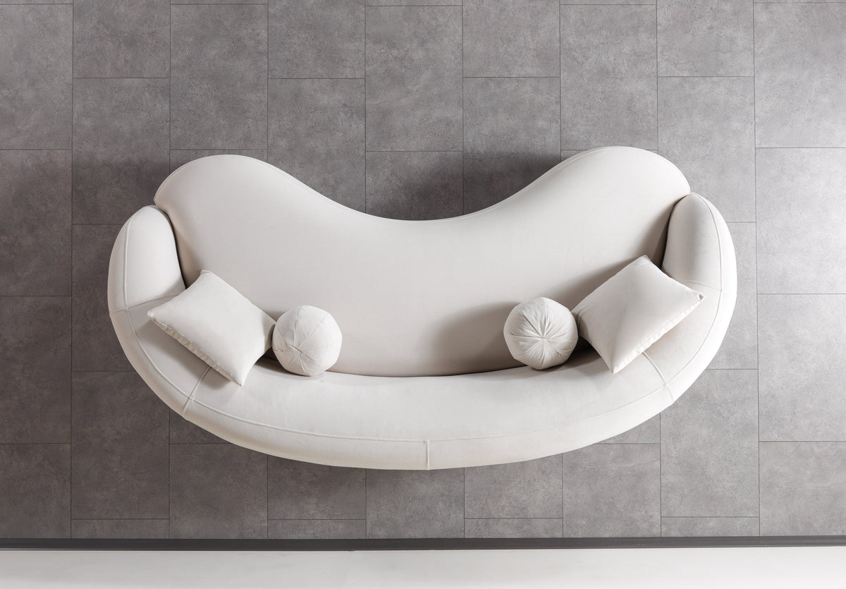 Bonita Ivory Velvet Living Room Set