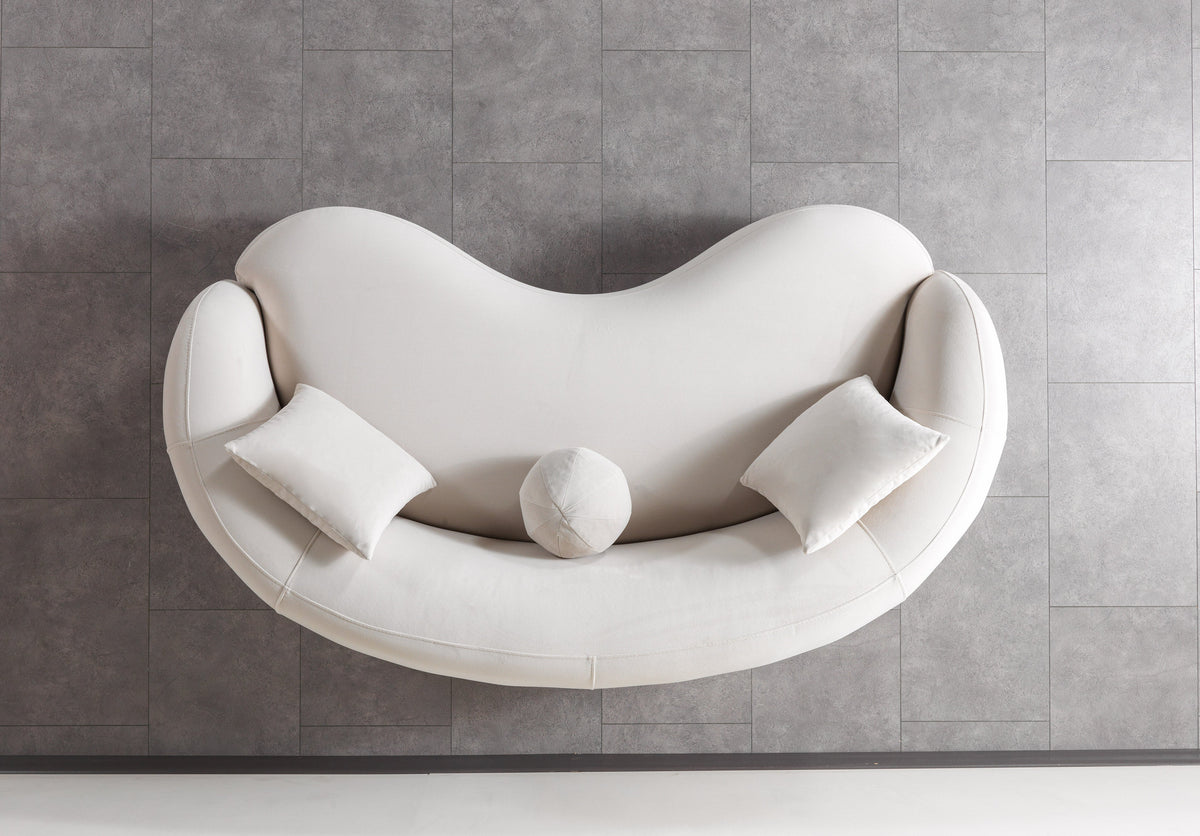 Bonita Ivory Velvet Living Room Set