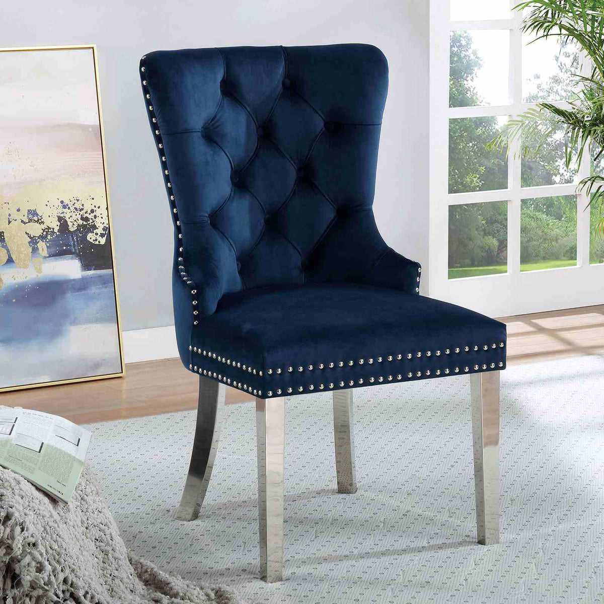 Neuveville Black/Navy 7-Piece Dining Room Set