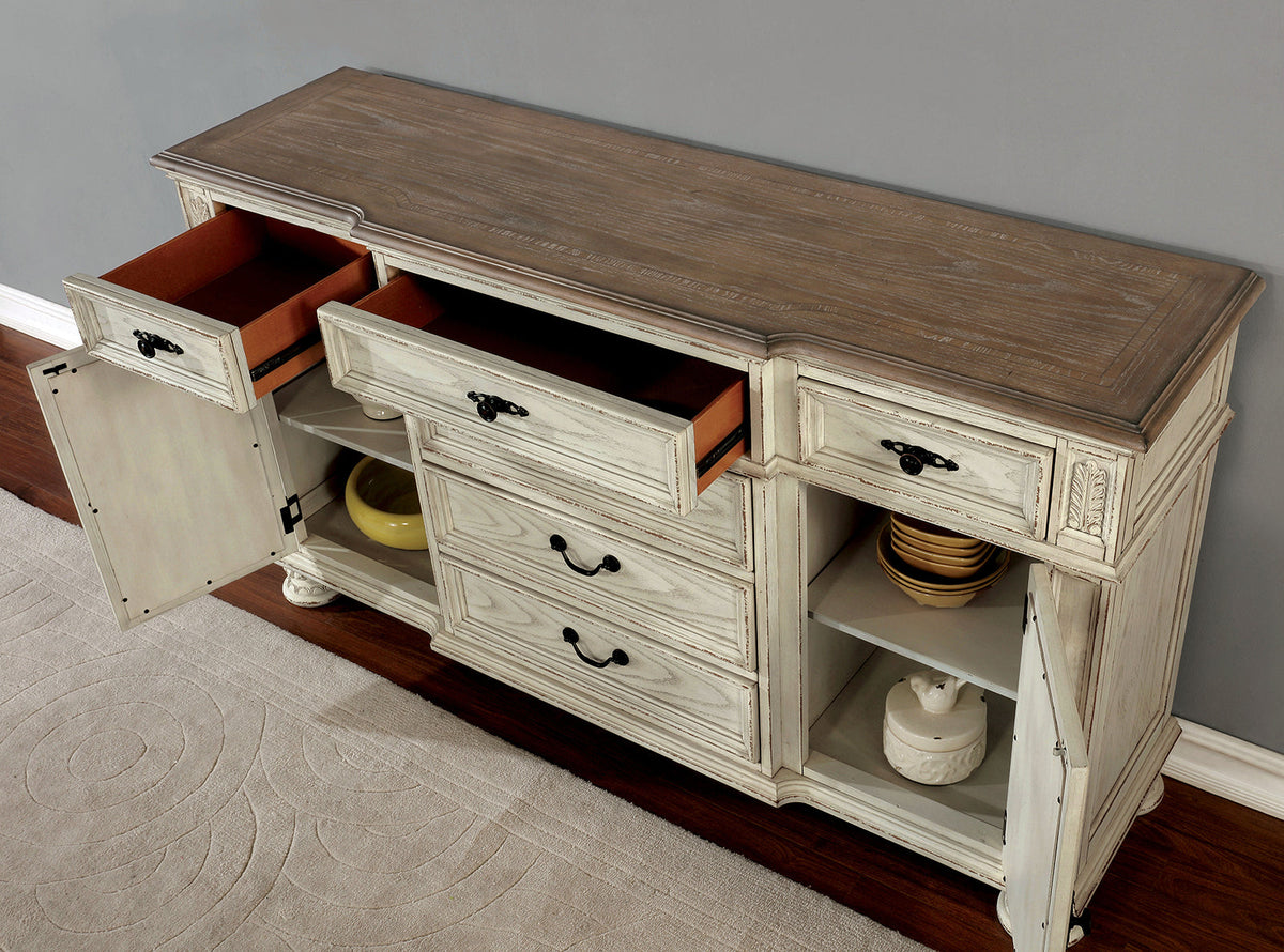 Arcadia Antique White Server