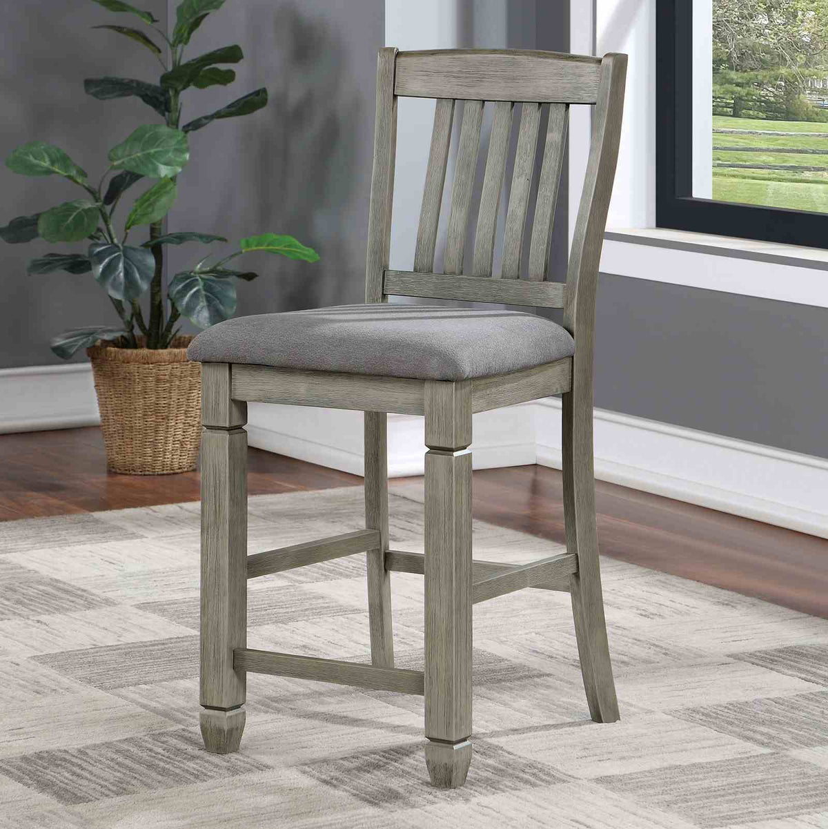 Anaya Gray/Light Gray Counter Height Chair