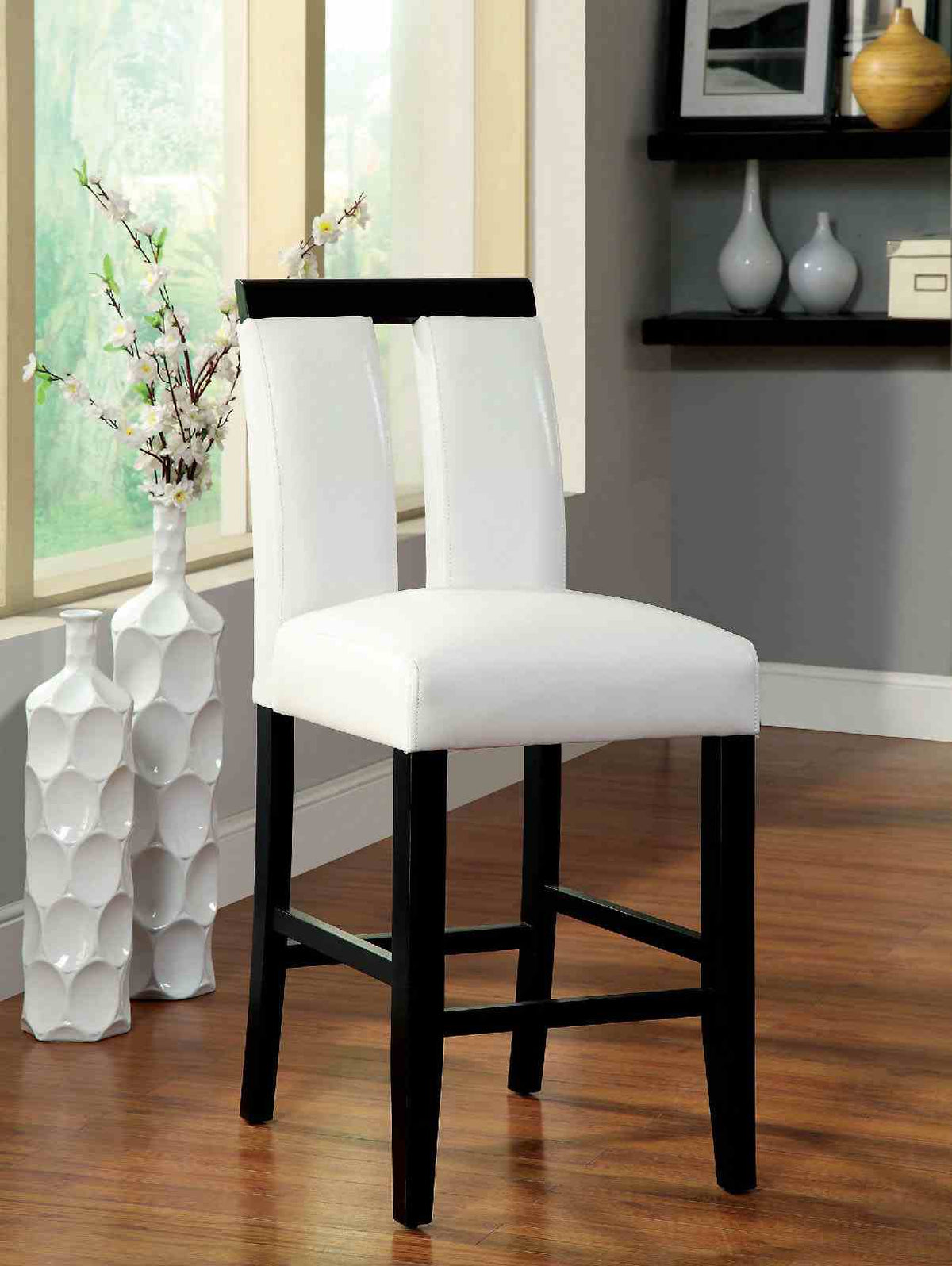 Luminar Black/White Counter Height Chair