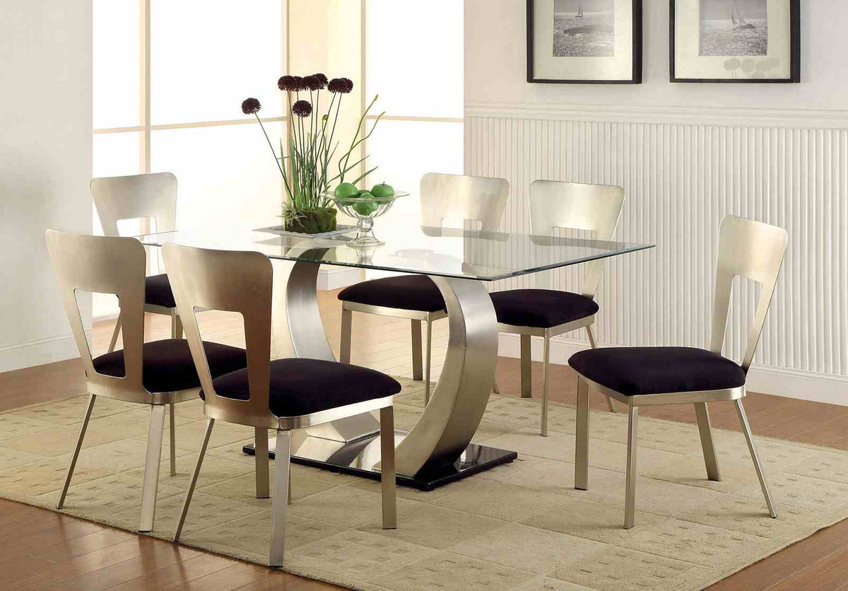 Nova Silver/Black Side Chair