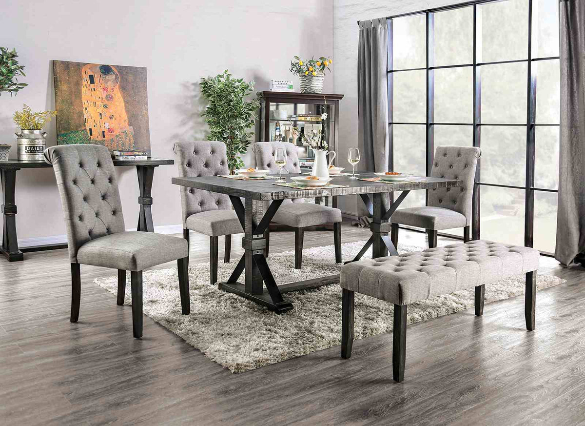 Alfred Antique Black 6-Piece Dining Room Set