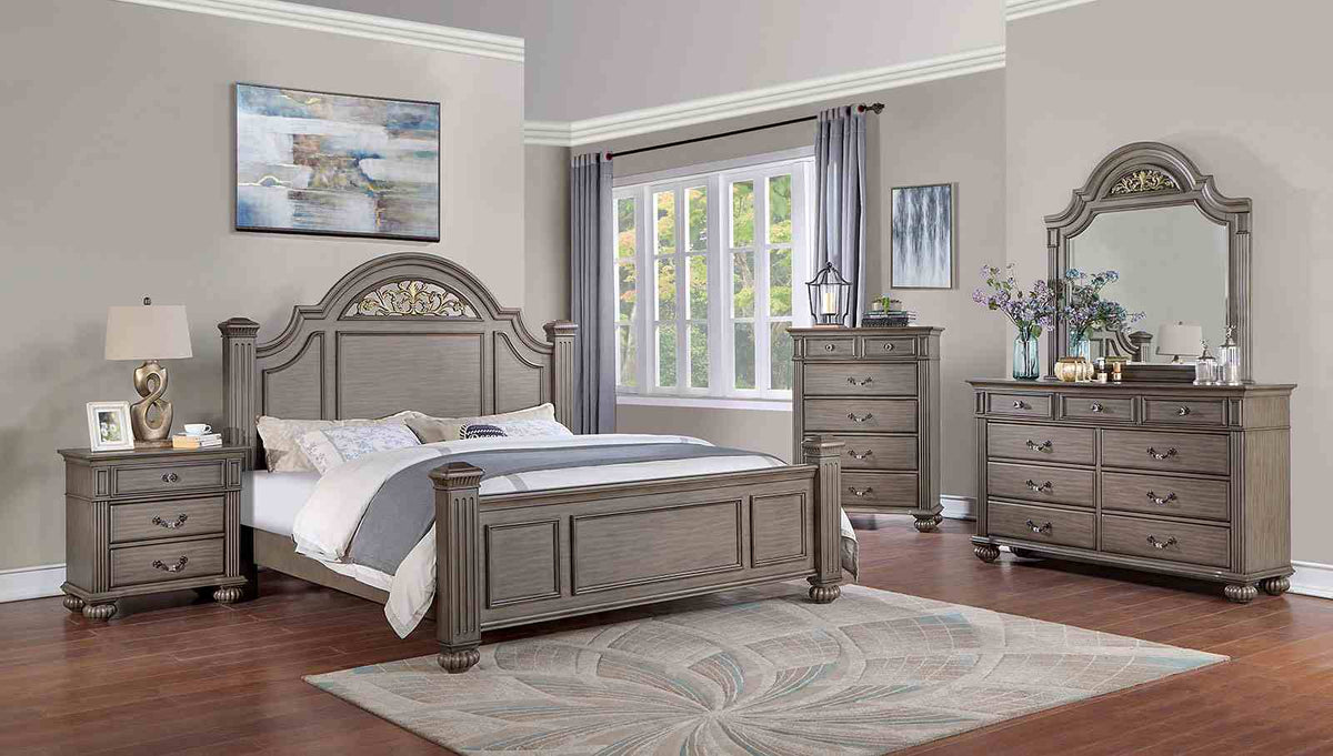 Syracuse Gray 4-Piece Queen Bedroom Set